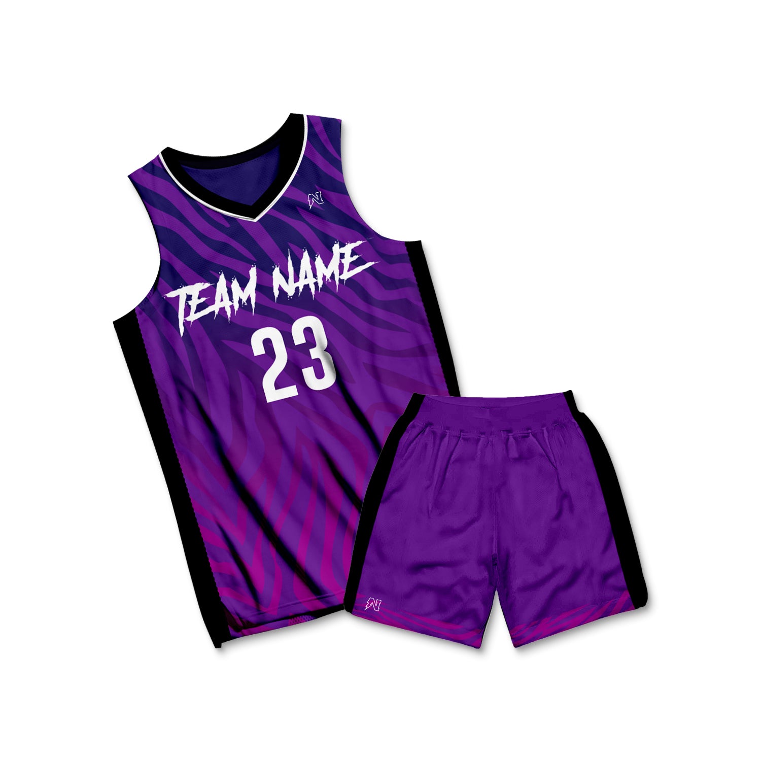 Black Purple - Custom Basketball Jersey Design for Team